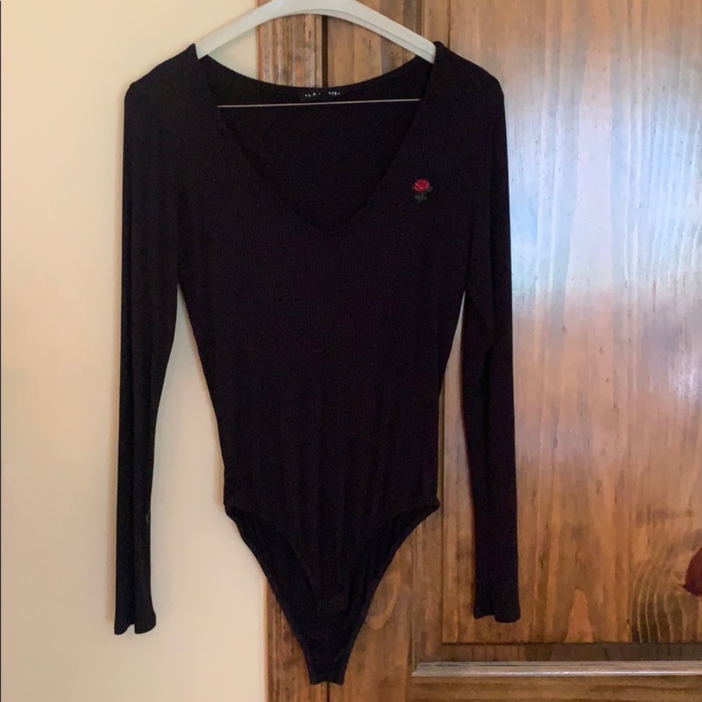L.A hearts black long sleeve body suit
